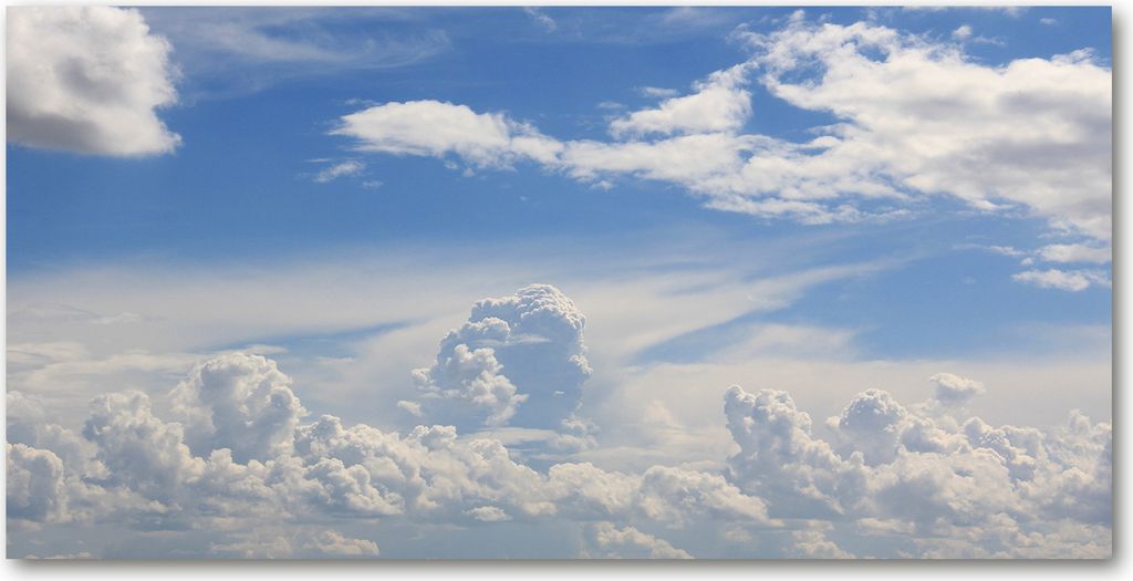 Tulup Leinwandbild - 140x70 cm - Wandkunst - Drucke auf Leinwand - Leinwanddruck - Landschaften - Blau - Wolken Himmel