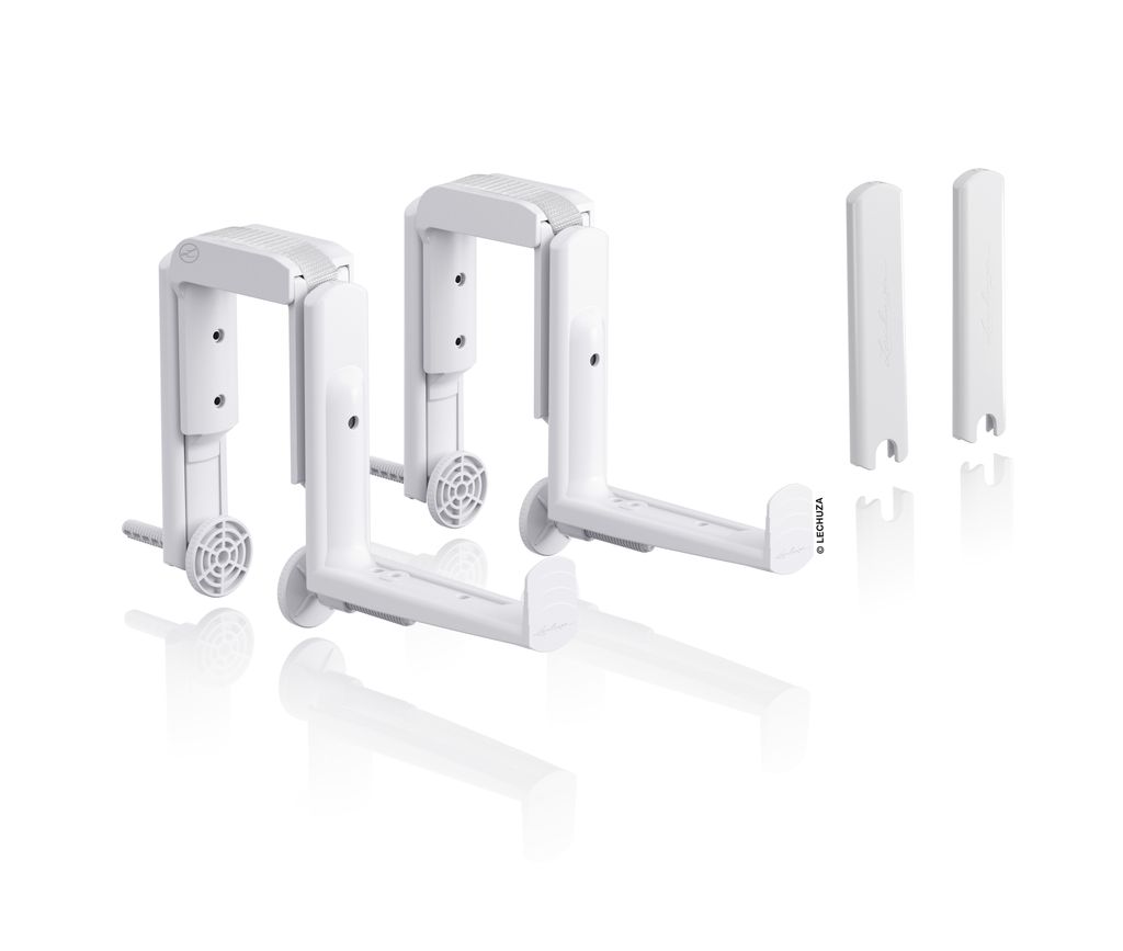 LECHUZA-Zubehör Balkonkastenhalter WALL weiß | 4,5 x 31 x 20 cm | Für Balkonkasten BALCONERA | 19019