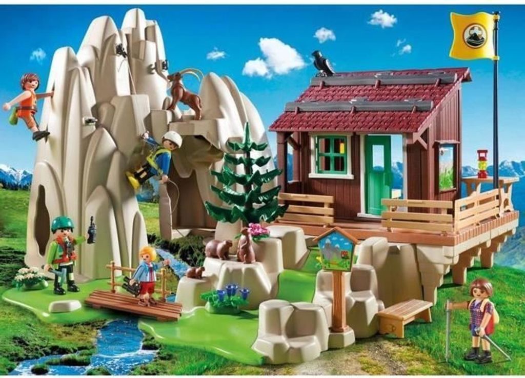 PLAYMOBIL 9126 - Kletterfels mit Berghütte Produktbild 6