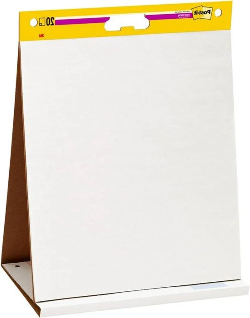 Tableau blanc pour présentation et formation avec 20 feuilles sur pied