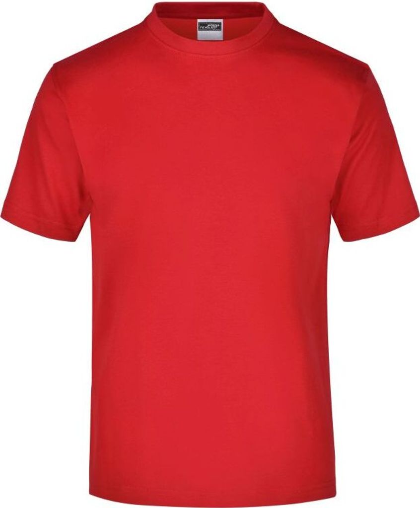 Komfort-T-Shirt aus Single-Jersey tomato, Gr. M