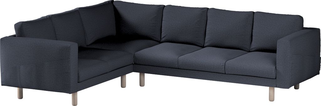 Dekoria Bezug für Norsborg 5-Sitzer Ecksofa, dunkelblau, Norsborg 5-Sitzer Ecksofabezug
