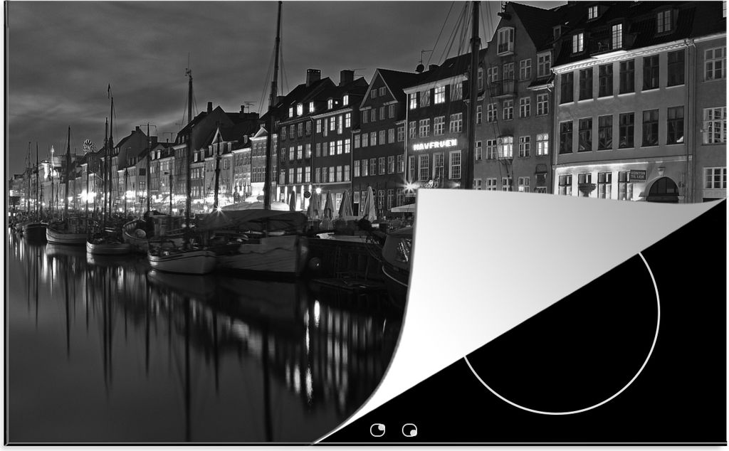 KitchenYeah© Herdabdeckplatte Europa - Kopenhagen - Hafen - Produktbild 