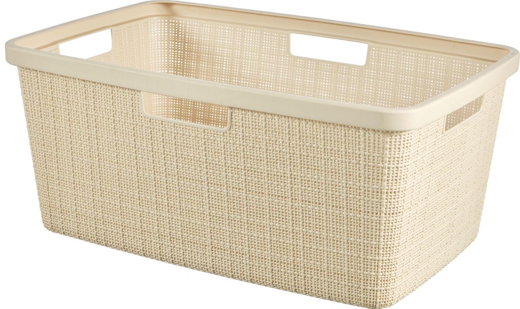 Wäschekorb aus Jute – 46 l – Beige