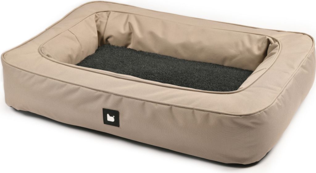Extreme Lounging - b-dog luxury mighty - orthopädisches Hundekissen - waschbar mit Reißverschluss - abnehmbares Kissen - 80x60x15cm - sand