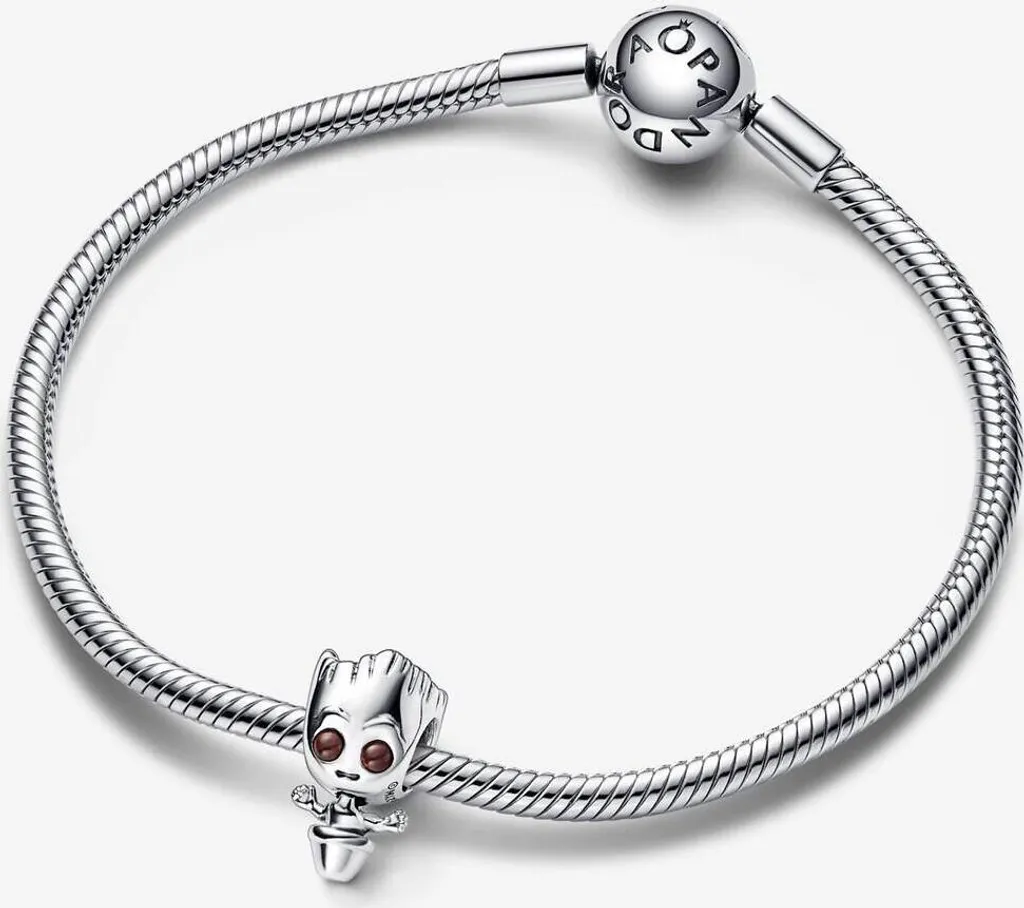 Pendentif Charm Groot Marvel en Argent compatible Bracelets Pandora