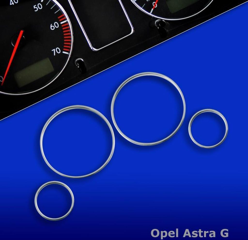 Chrom Tachoringe Instrumenten Rahmen Opel Astra G Zafira Instrumentenrahmen