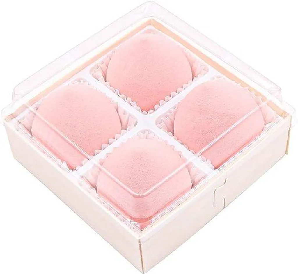 Éponges à maquillage Marshmallow Crèmes rose lot de 4 pour fond de teint