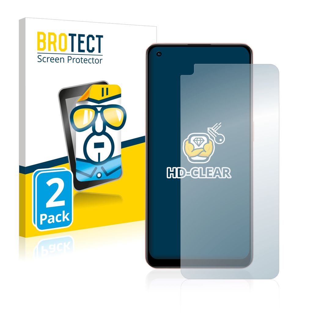 2x Für Oppo A96 Schutzfolie BROTECT Displayschutz Display Schutz Folie Klar Transparent