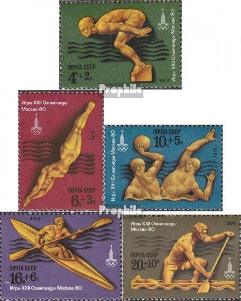 Briefmarken Sowjetunion 1978 Mi 4707-4711 (kompl.Ausg.) postfrisch Olympische Sommerspiele 80