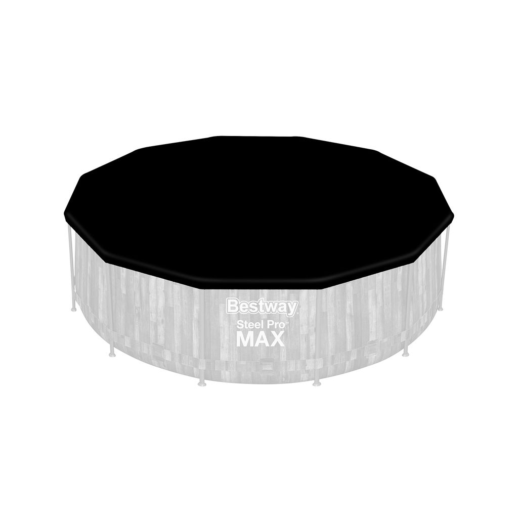 Bestway Ersatzteil Abdeckplane (schwarz) für Power Steel und Steel Pro MAX Pools Ø 366 cm, rund