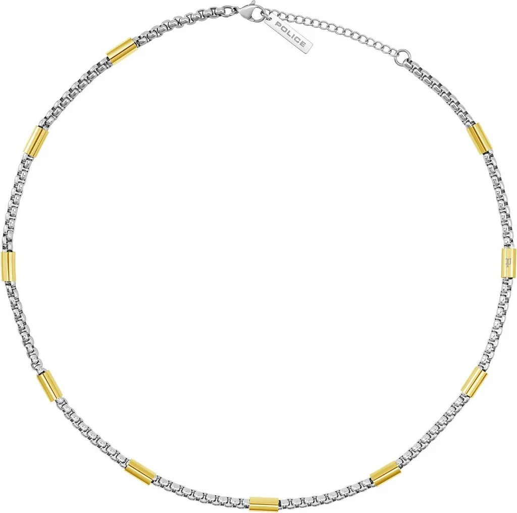 Bijou homme Police Radius collier acier bicolore pour look quotidien