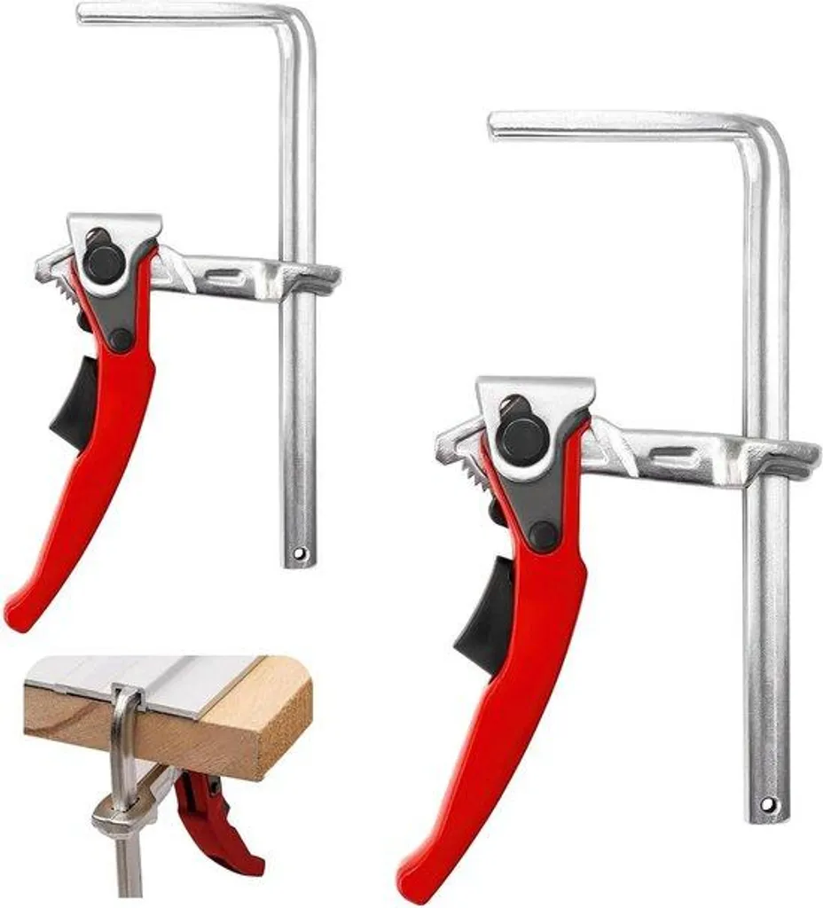 Serre-joint à une main automatique 160mm avec cale de protection 60mm