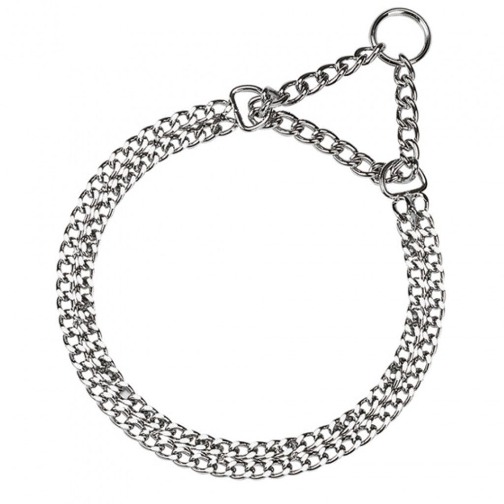 HundeHalsband 36-46 cm Metall chrom