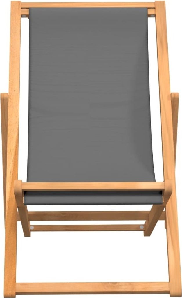 vidaXL Krzesło plażowe składane z litego drewna tekowego Zdjęcie produktu 2