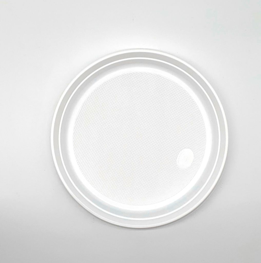 100 Mehrweg Menüteller, ungeteilt Ø 22 cm · 2 cm weiss, Produktbild 