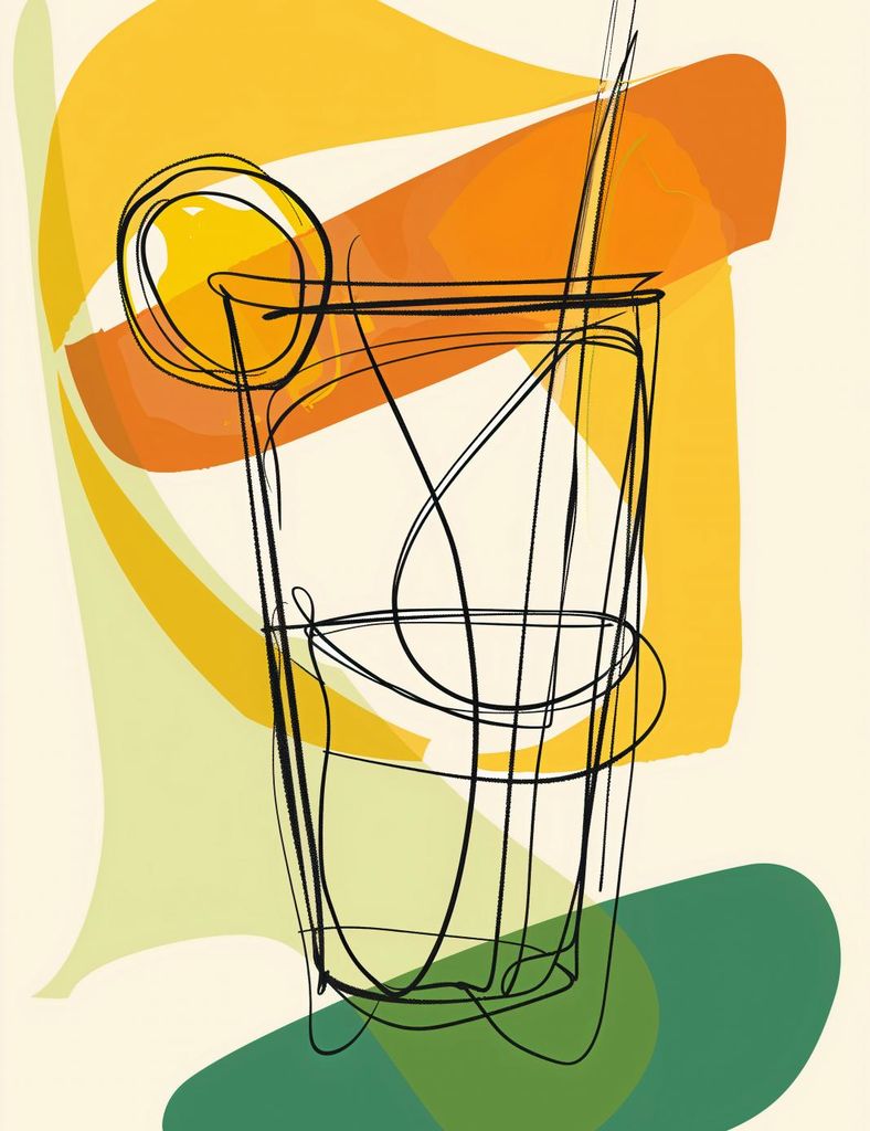 Plakat 50x65cm Cocktail Kunst