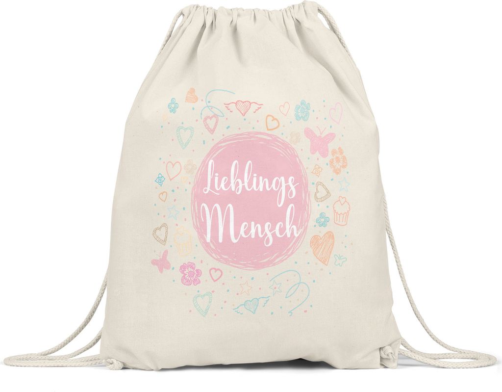 Lieblingsmensch Turnbeutel Gymsack Dankeschön Geschenk Danke Sagen Für Alles Beste Freundin Familie