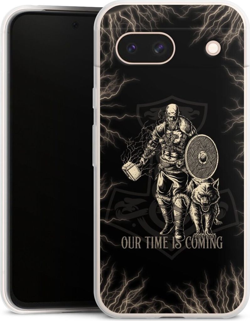 DeinDesign Slim Hülle für Google Pixel 8a Silikon Case Ultra Dünn Handyhülle Serienmotiv Vikings Wikinger
