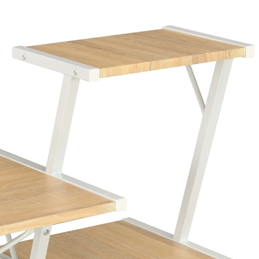 Recensione Scrivania The Living Store 116x50x93 cm Bianco Rovere - 5