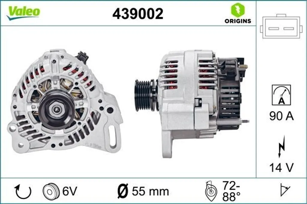 Alternateur VALEO 439002 OE 028903025PA pour VW Golf III et Transporter T4