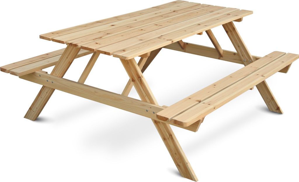 holz4home Outdoor Picknickbank 140 cm I Sitzgruppe Aussen Bank Sitzbank Gartenbank