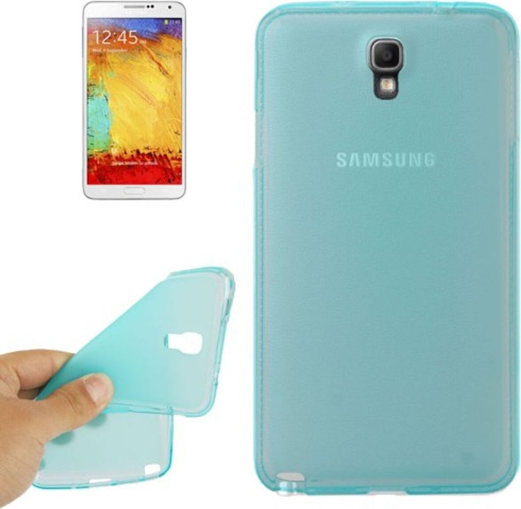 Handyhülle TPU Schutzhülle für Samsung Galaxy Note 3 Neo N7505 transparent blau