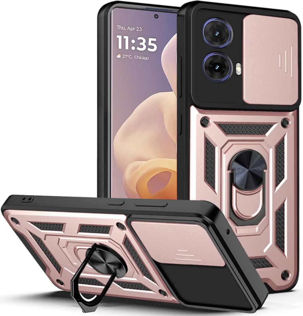 Hybrid Armor Kickstand Hülle für Motorola Moto G85 - Rosa KP33180