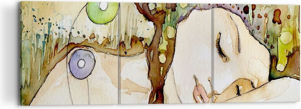 Bild auf Leinwand - Leinwandbild - Frau modern - 120x40cm - Wand Bild - Wanddeko - Wandbilder - Leinwanddruck - Bilder - Kunstdruck - Wanddekoratio...