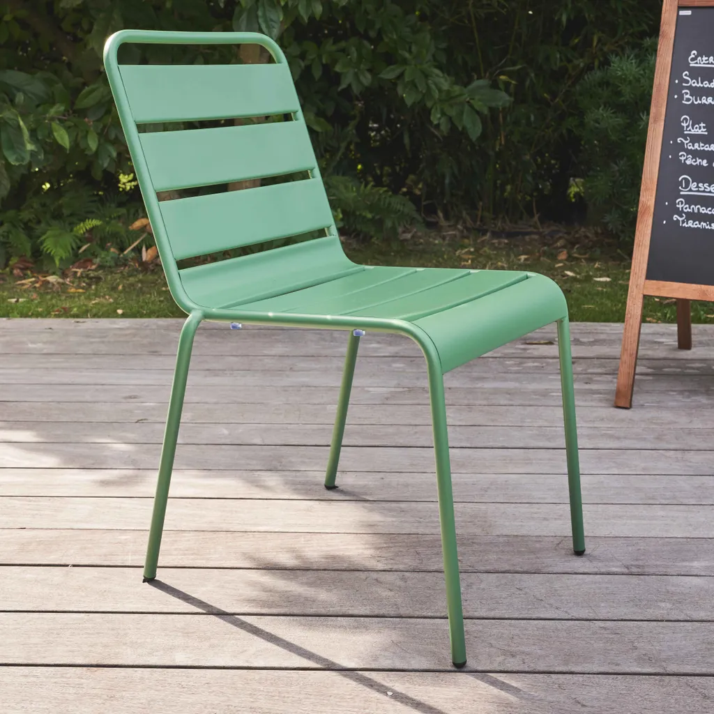 Poltrona Palavas Verde Cactus Oviala | Arredo Giardino Metallo Robusto