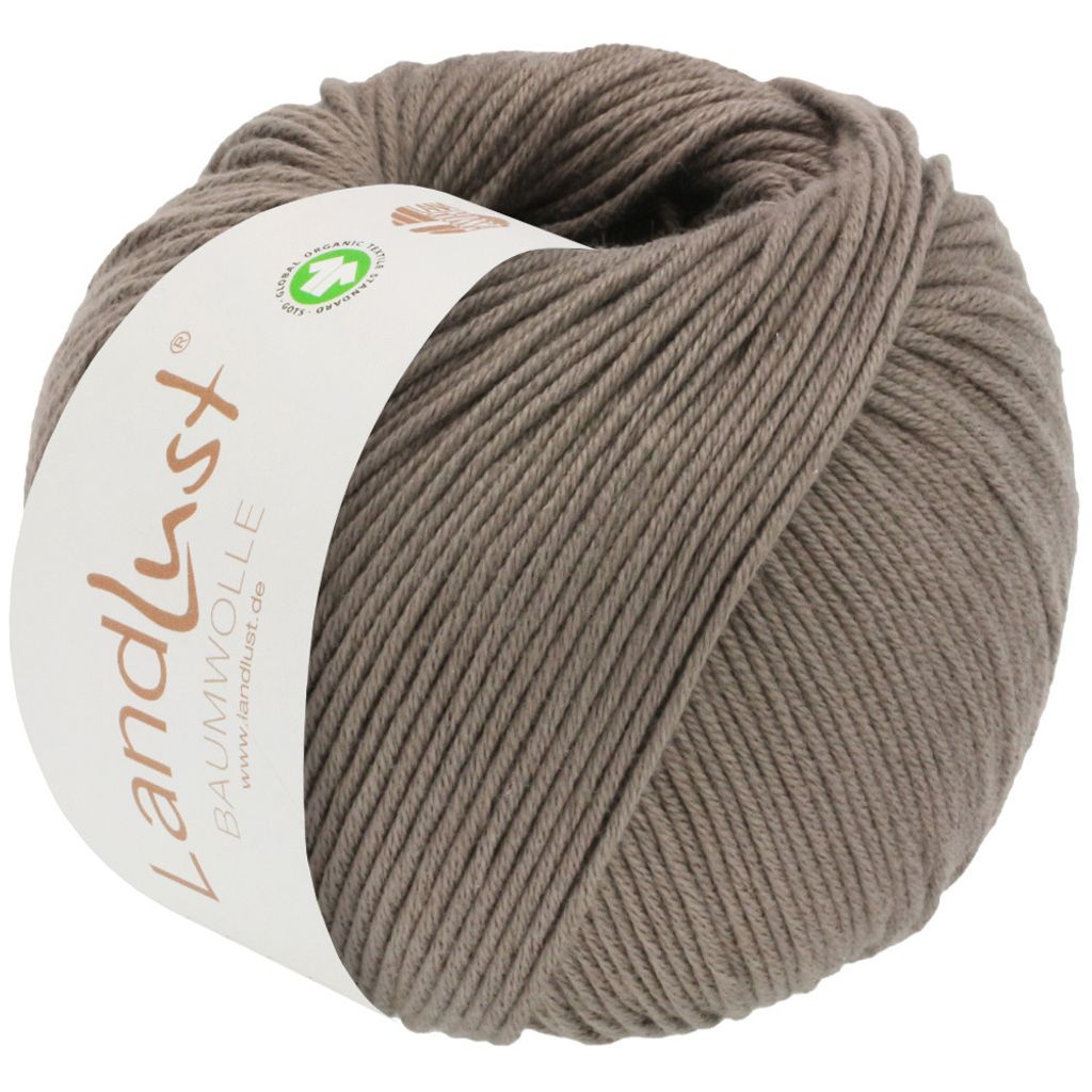 Lana Grossa Landlust Baumwolle GOTS, Farbe:016 - Graubraun