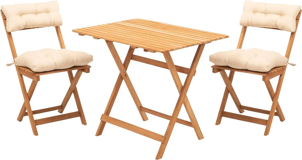 Petit Ensemble Table et Chaises Nazzano Crème idéal Studio et Cuisine