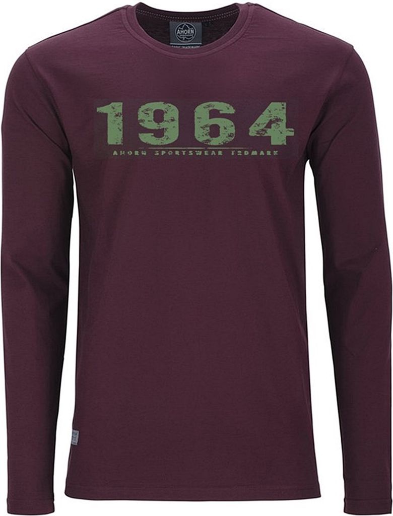 Übergrößen Longshirt Vintage Number rauchgrün AHORN Produktbild 