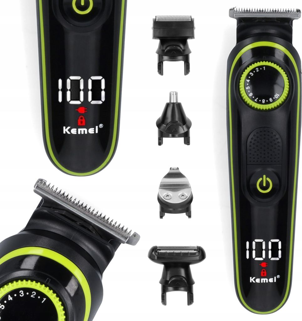 Bezdrátový zastřihovač vlasů, sada 5 v 1, Kemei Barber USB Obrázek produktu 