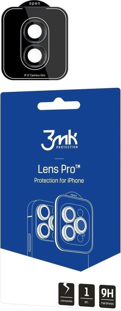 Schutzglas 3mk Lens Pro für iPhone 17 - Schwarz KP38186