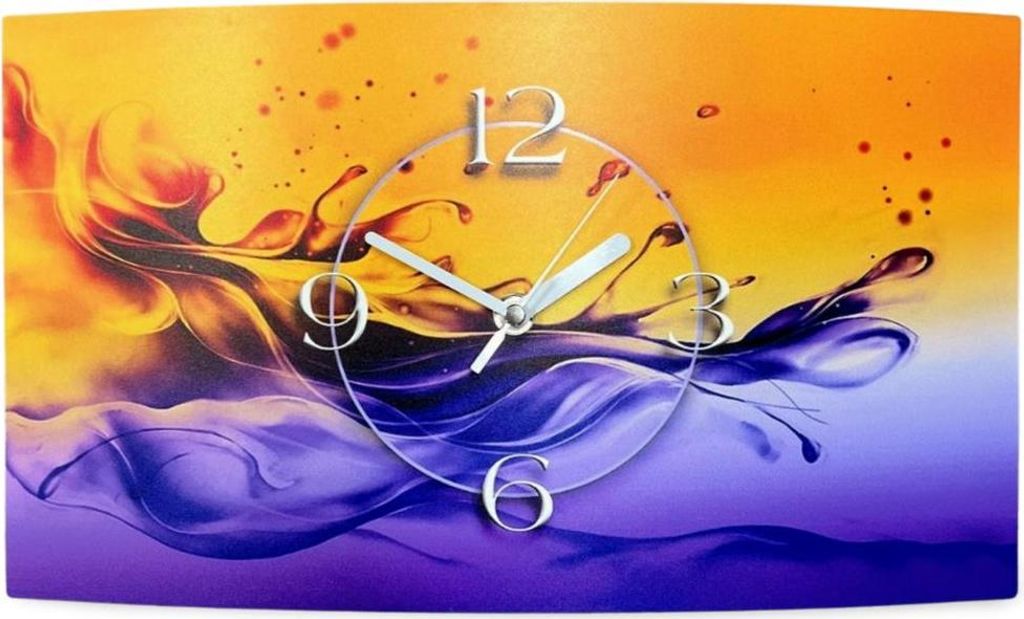 Digital Designer Art abstrakt Designer Wanduhr modernes Wanduhren Design leise kein ticken DIXTIME 3DS-0348