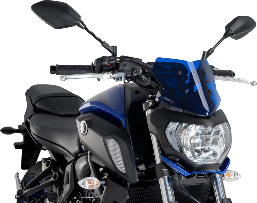 Saut-de-vent Puig Naked Sport Bleu Homologué ABE pour Yamaha MT-07