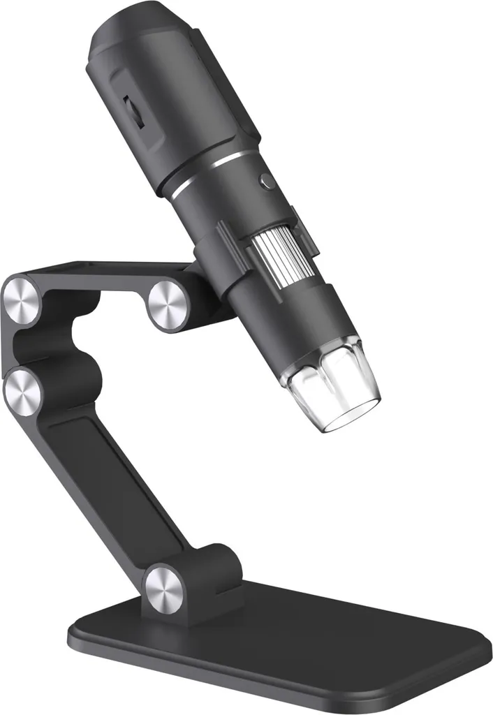 Microscope numérique WiFi 1600X, caméra 2MP avec 8 LED et support pro