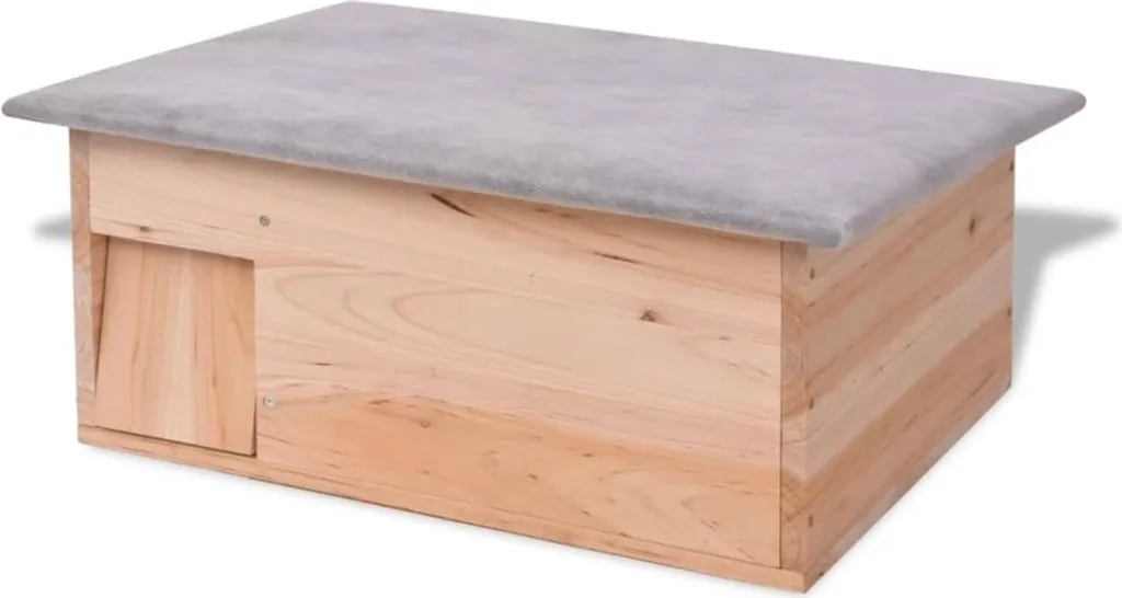 Maison pour hérissons 45x33x22 cm en bois naturel pour votre jardin