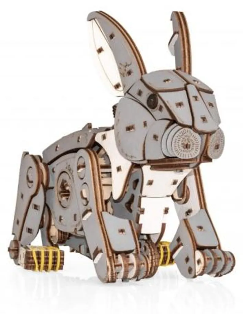 Cadeau Idéal : Puzzle 3D Lapin Gris EWA en Bois pour Adulte et Ado