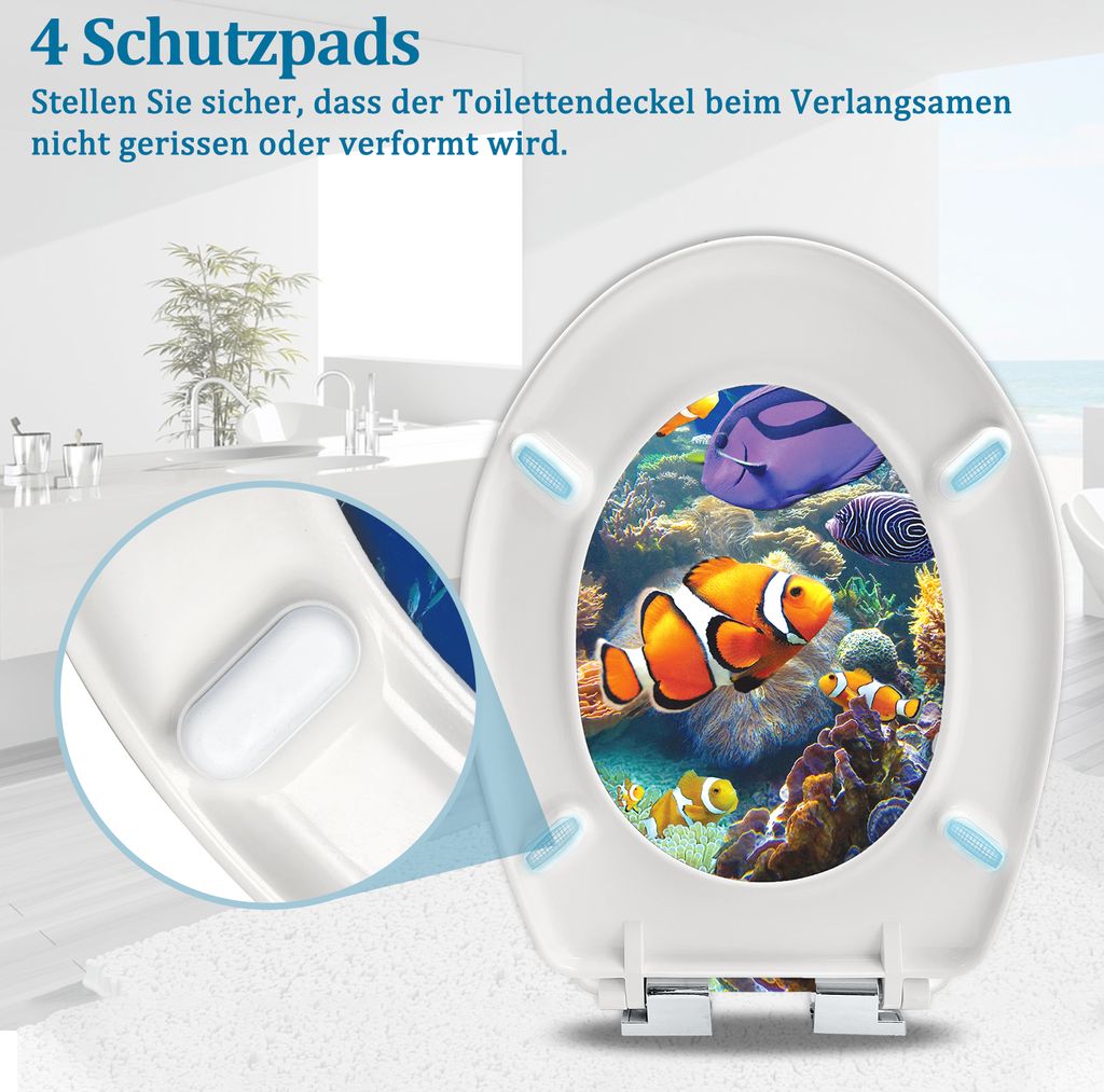 NAIZY Toilettensitz WC-Sitz mit Absenkautomatik, Produktbild 5