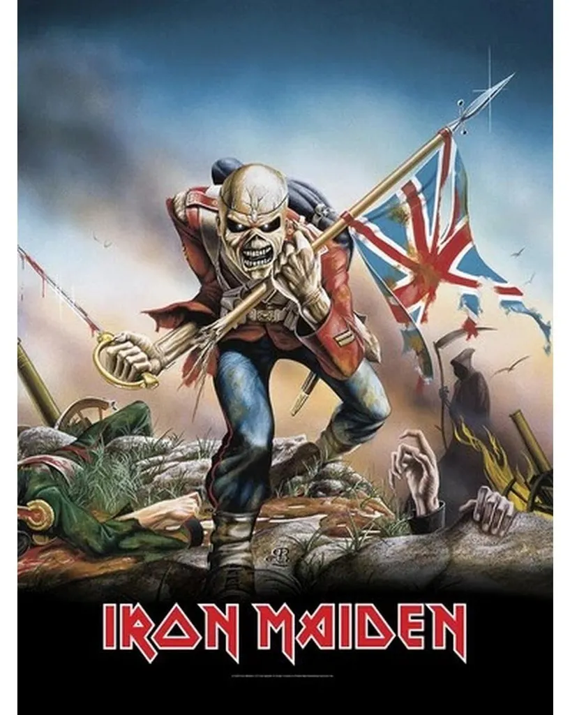 Couette de lit double Iron Maiden The Trooper en molleton doux RO15647