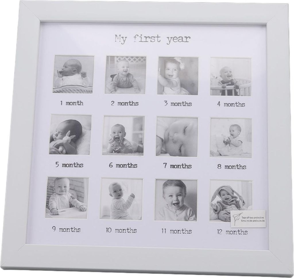 Baby First Year Photo Frame 12 Monate Newborn Monthly Picture Frame für Baby Wachstum Rekord Baby Keepsake