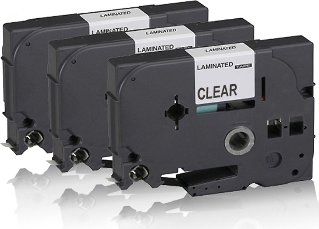 Print-Klex 3x Schriftband kompatibel kompatibel mit Bother P-Touch 2420 PC P-Touch 2430 PC P-Touch 2450 CC P-Touch 2450CC P-Touch 2450 DX P-Touch 2...