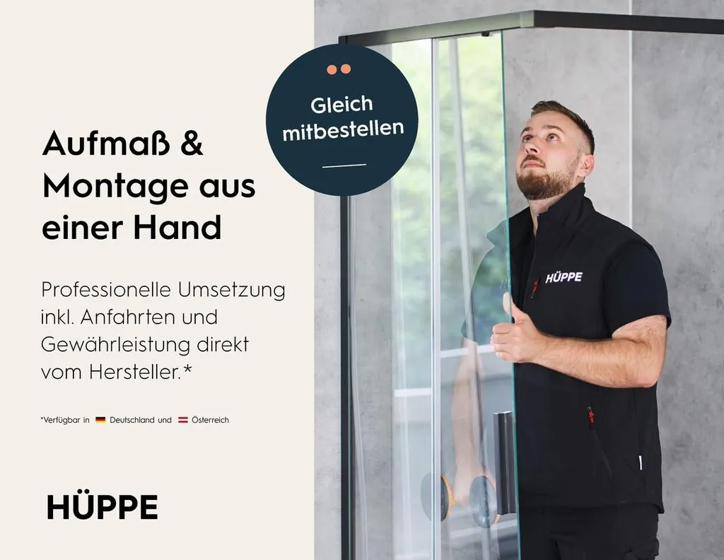 Profilé étanchéité douche d'angle HÜPPE Vita pure anti-fuite eau