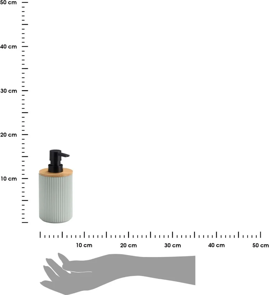 Berilo Dispenser Sapone Menta a Strisce 16,5 cm - Eleganza per il Bagno - 3
