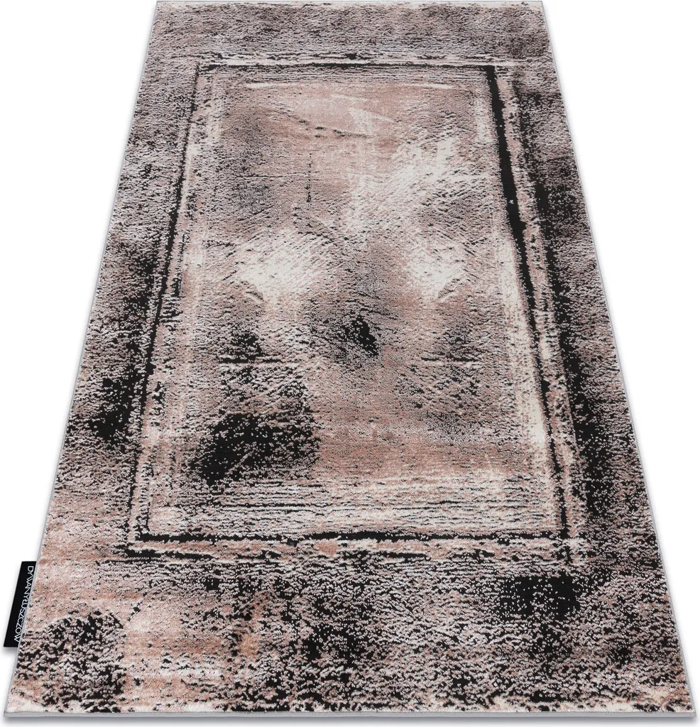 Tapis durable facile à nettoyer 140x190 cm - Style chic gris et rose