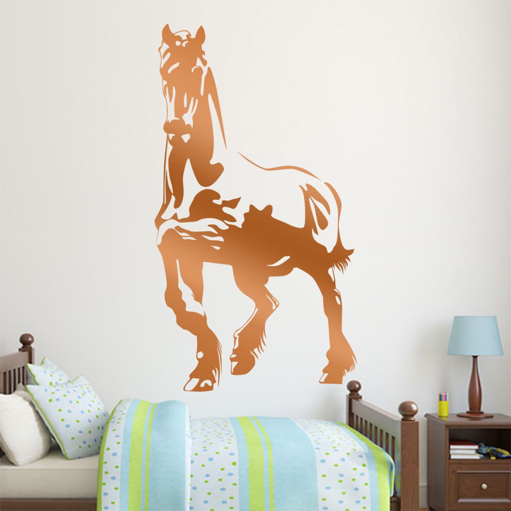 KIWISTAR Pferd Hengst Wandtattoo in 6 Größen - Wandaufkleber Wall Sticker - Dekoration, Küche, Wohnzimmer, Schlafzimmer, Badezimmer