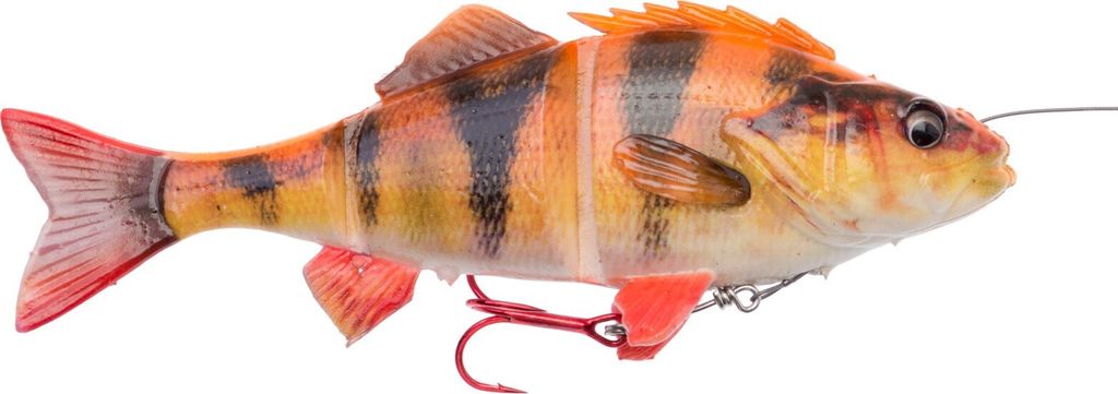 Savage Gear 4D Line Thru Perch Gummifisch Barsch, Farbe:Albino, Länge / Gewicht:23cm - 145g