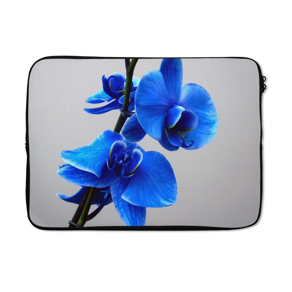 MuchoWow Laptop Hülle 14 ZollBlaue Orchidee Laptoptasche - Laptoptasche - Stoßsicher - Schutzhaube